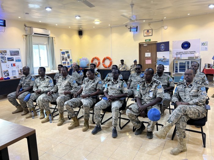 Puntland Maritime Police Force personnel at training in Bosaso