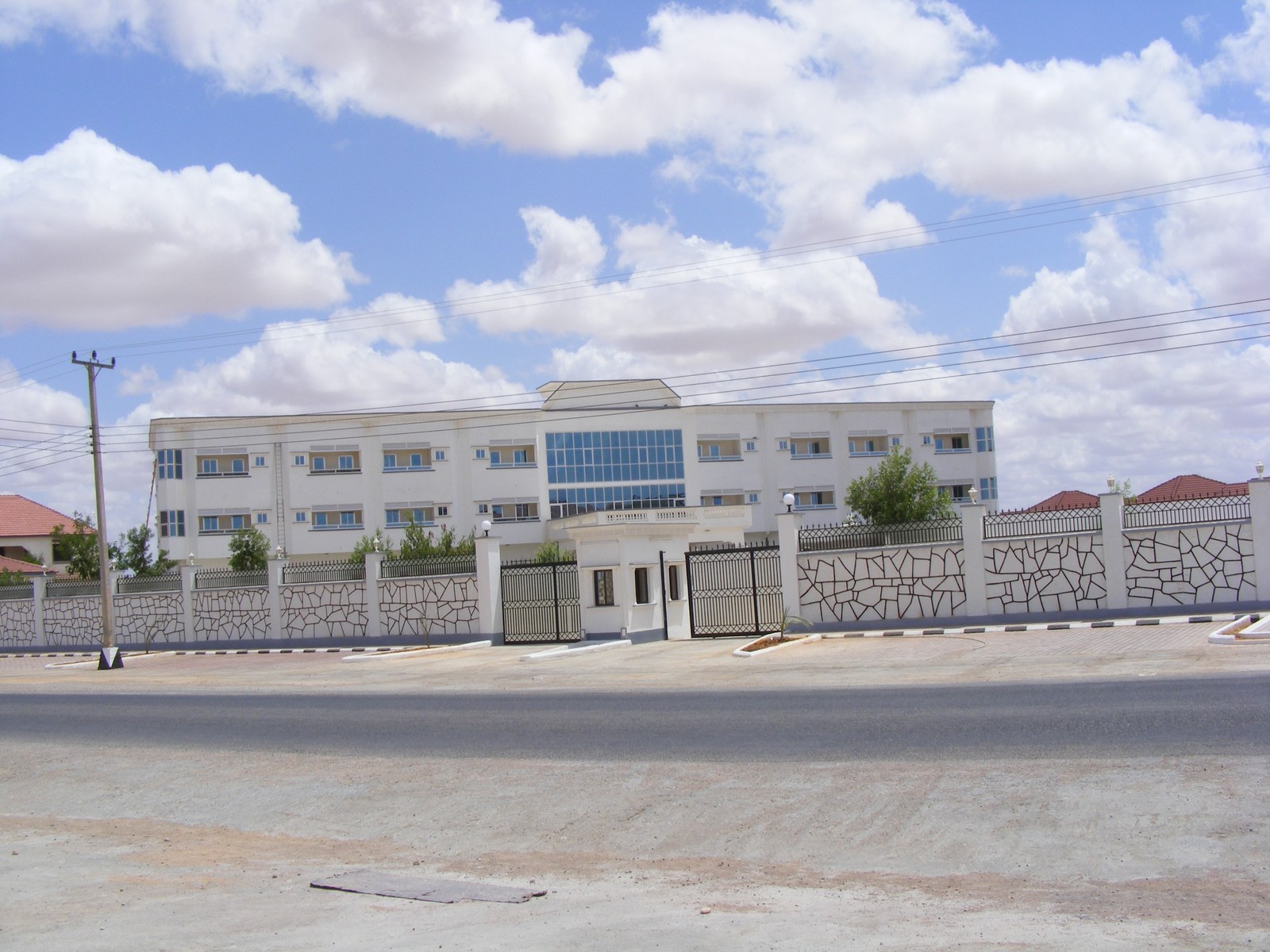 Urban buildings and roadway in Garowe, Puntland